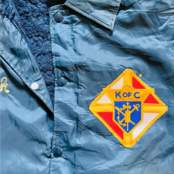 Vintage Knights of Columbus Lightweight Varsity Jacket Sz Large - Picture 2 of 3